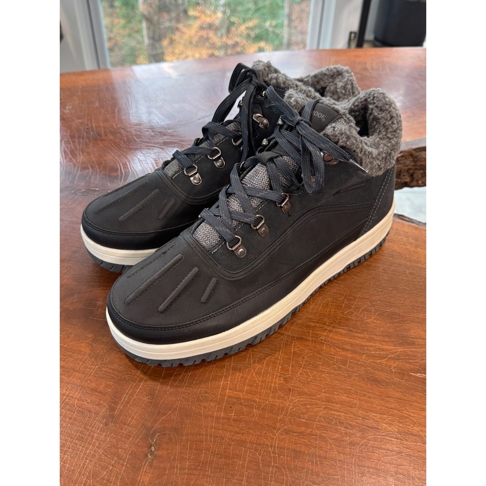Weatherproof Vintage Landon Boots Men 12 Black Waterproof Faux Fur Hiking